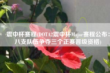 震中杯赛程(DOTA2震中杯Major赛程公布：八支队伍争夺三个正赛晋级资格)