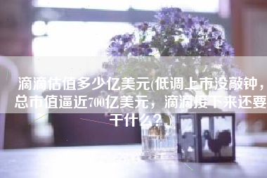 滴滴估值多少亿美元(低调上市没敲钟，总市值逼近700亿美元，滴滴接下来还要干什么？)