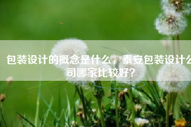 包装设计的概念是什么，泰安包装设计公司哪家比较好？