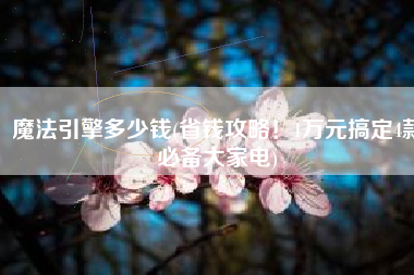 魔法引擎多少钱(省钱攻略！1万元搞定4款必备大家电)