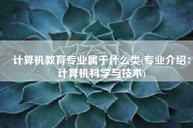 计算机教育专业属于什么类(专业介绍：计算机科学与技术)