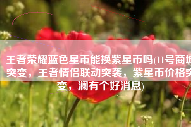 王者荣耀蓝色星币能换紫星币吗(11号商城突变，王者情侣联动突袭，紫星币价格突变，澜有个好消息)