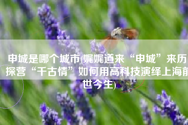 申城是哪个城市(娓娓道来“申城”来历，探营“千古情”如何用高科技演绎上海前世今生)
