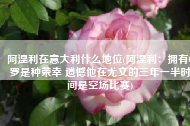 阿涅利在意大利什么地位(阿涅利：拥有C罗是种荣幸 遗憾他在尤文的三年一半时间是空场比赛)