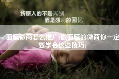 面膜微商怎么推广(做面膜的微商你一定要学会这些技巧)