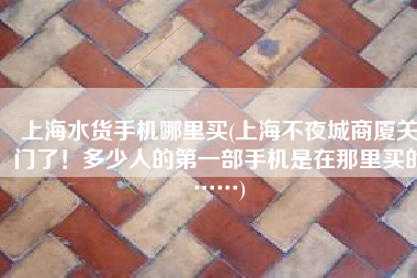上海水货手机哪里买(上海不夜城商厦关门了！多少人的第一部手机是在那里买的……)