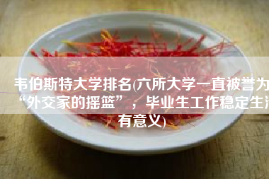 韦伯斯特大学排名(六所大学一直被誉为“外交家的摇篮”，毕业生工作稳定生活有意义)