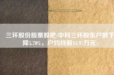 三环股份股票股吧(中科三环股东户数下降5.70%，户均持股14.97万元)