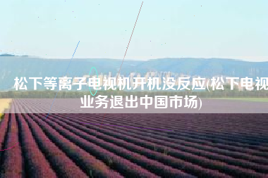 松下等离子电视机开机没反应(松下电视业务退出中国市场)