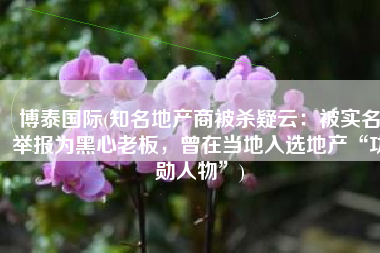 博泰国际(知名地产商被杀疑云：被实名举报为黑心老板，曾在当地入选地产“功勋人物”)