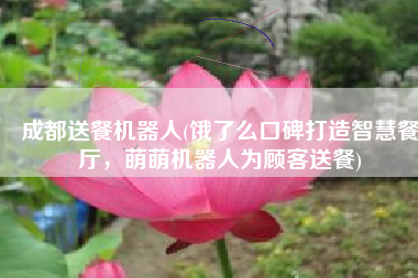 成都送餐机器人(饿了么口碑打造智慧餐厅，萌萌机器人为顾客送餐)