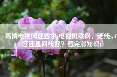 高清电视网速要求(电视机联网，无线wifi好还是网线好？看完涨知识)