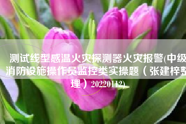 测试线型感温火灾探测器火灾报警(中级消防设施操作员监控类实操题（张建梓整理）20220112)