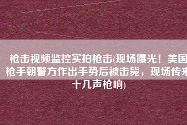 枪击视频监控实拍枪击(现场曝光！美国枪手朝警方作出手势后被击毙，现场传来十几声枪响)