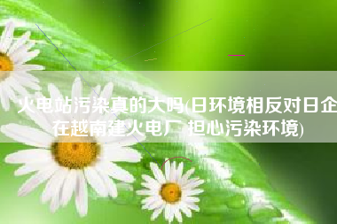 火电站污染真的大吗(日环境相反对日企在越南建火电厂 担心污染环境)