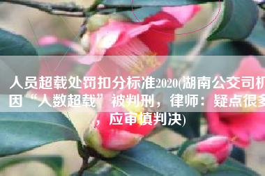 人员超载处罚扣分标准2020(湖南公交司机因“人数超载”被判刑，律师：疑点很多，应审慎判决)