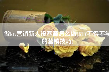 做ktv营销新人没客源怎么做(KTV不得不学的营销技巧)