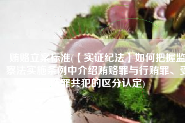 贿赂立案标准(【实证纪法】如何把握监察法实施条例中介绍贿赂罪与行贿罪、受贿罪共犯的区分认定)
