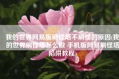 我的世界网易版刷怪塔不刷怪的原因(我的世界刷怪塔怎么做 手机版网易刷怪塔陷阱教程)