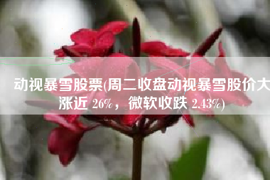 动视暴雪股票(周二收盘动视暴雪股价大涨近 26%，微软收跌 2.43%)
