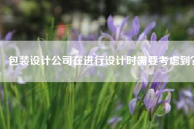 包装设计公司在进行设计时需要考虑到？