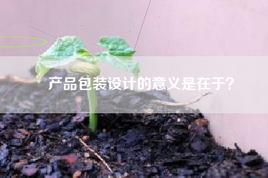 产品包装设计的意义是在于？