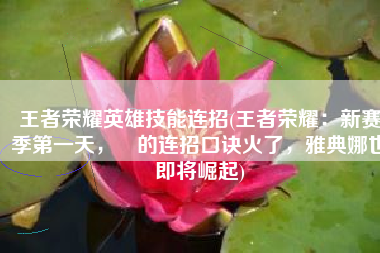 王者荣耀英雄技能连招(王者荣耀：新赛季第一天，暃的连招口诀火了，雅典娜也即将崛起)