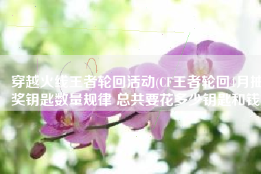 穿越火线王者轮回活动(CF王者轮回4月抽奖钥匙数量规律 总共要花多少钥匙和钱)