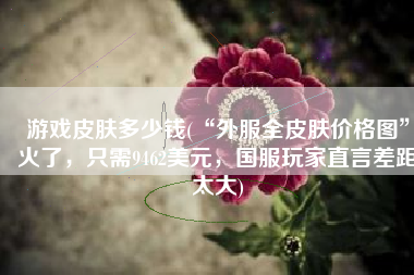 游戏皮肤多少钱(“外服全皮肤价格图”火了，只需9462美元，国服玩家直言差距太大)