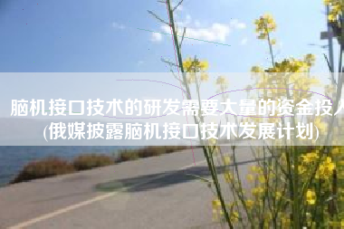 脑机接口技术的研发需要大量的资金投入(俄媒披露脑机接口技术发展计划)