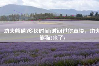 功夫熊猫3多长时间(时间过得真快，功夫熊猫3来了)