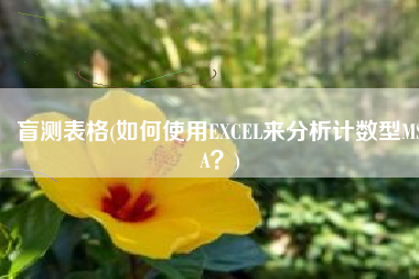 盲测表格(如何使用EXCEL来分析计数型MSA？)