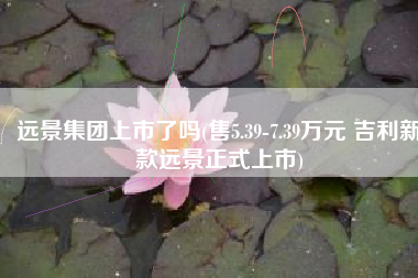 远景集团上市了吗(售5.39-7.39万元 吉利新款远景正式上市)