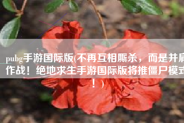 pubg手游国际版(不再互相厮杀，而是并肩作战！绝地求生手游国际版将推僵尸模式！)