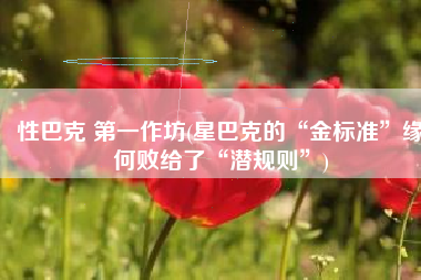 性巴克 第一作坊(星巴克的“金标准”缘何败给了“潜规则”)
