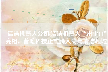 清洁机器人公司(清洁机器人“出尘C1”亮相，普渡科技正式跨入商用清洁领域)