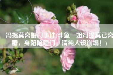 冯提莫离婚门事件(斗鱼一姐冯提莫已离婚，身陷陪睡门，清纯人设崩塌！)
