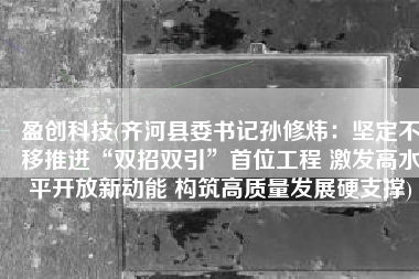 盈创科技(齐河县委书记孙修炜：坚定不移推进“双招双引”首位工程 激发高水平开放新动能 构筑高质量发展硬支撑)
