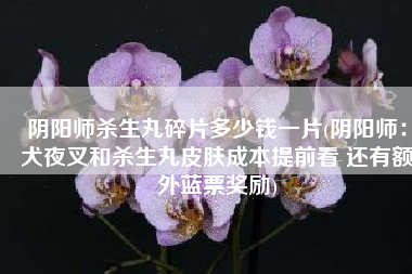 阴阳师杀生丸碎片多少钱一片(阴阳师：犬夜叉和杀生丸皮肤成本提前看 还有额外蓝票奖励)