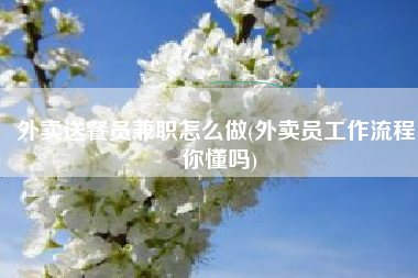 外卖送餐员兼职怎么做(外卖员工作流程，你懂吗)