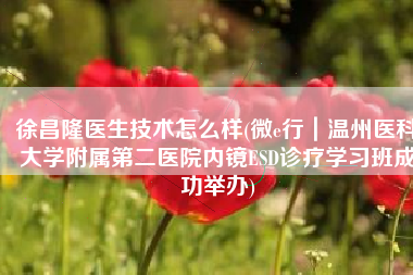 徐昌隆医生技术怎么样(微e行｜温州医科大学附属第二医院内镜ESD诊疗学习班成功举办)