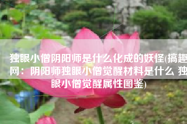 独眼小僧阴阳师是什么化成的妖怪(搞趣网：阴阳师独眼小僧觉醒材料是什么 独眼小僧觉醒属性图鉴)
