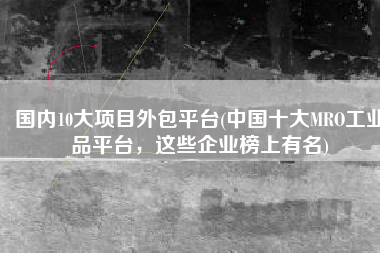 国内10大项目外包平台(中国十大MRO工业品平台，这些企业榜上有名)