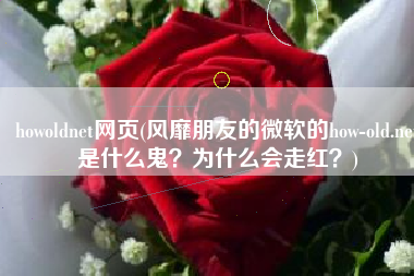 howoldnet网页(风靡朋友的微软的how-old.net是什么鬼？为什么会走红？)