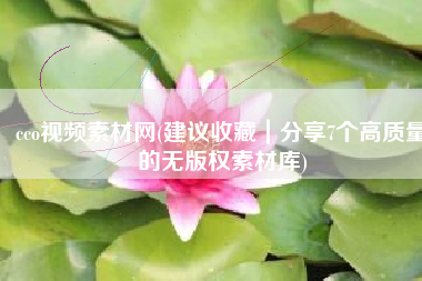 cco视频素材网(建议收藏｜分享7个高质量的无版权素材库)