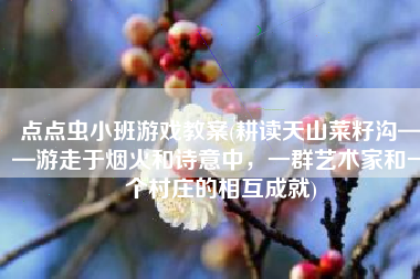 点点虫小班游戏教案(耕读天山菜籽沟——游走于烟火和诗意中，一群艺术家和一个村庄的相互成就)