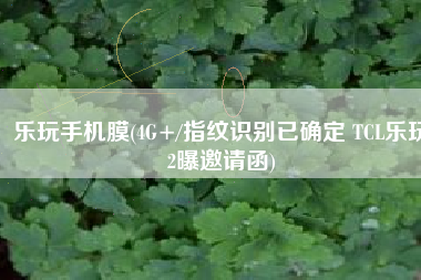 乐玩手机膜(4G+/指纹识别已确定 TCL乐玩2曝邀请函)