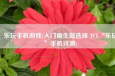 乐玩手机游戏(入门原生新选择 TCL“乐玩”手机评测)
