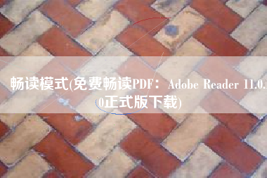 畅读模式(免费畅读PDF：Adobe Reader 11.0.10正式版下载)