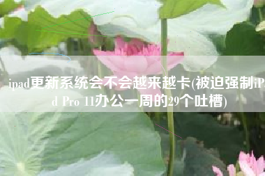 ipad更新系统会不会越来越卡(被迫强制iPad Pro 11办公一周的29个吐槽)